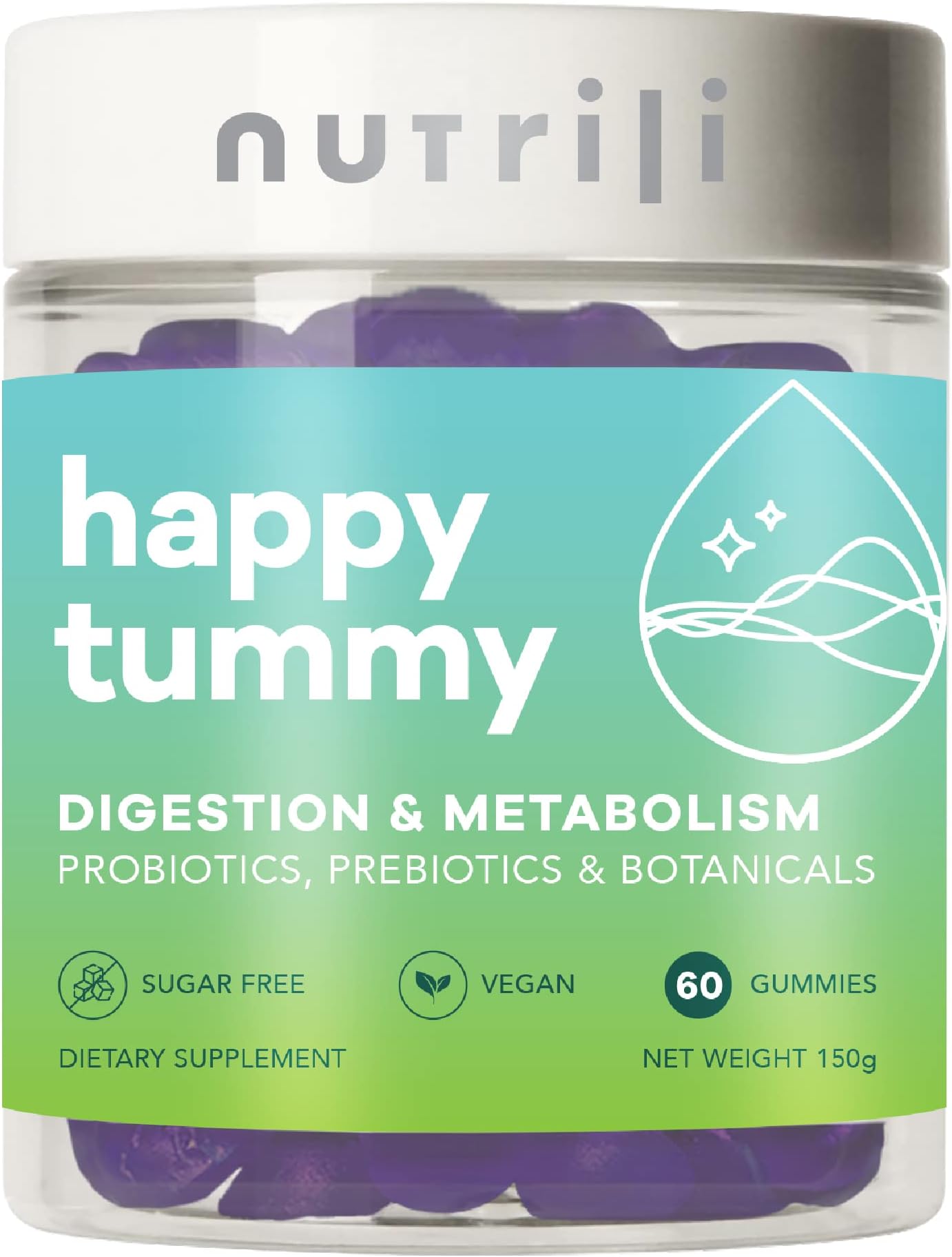 Happy Tummy family variation (60 Sugar Free Gummies)
