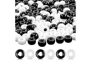 Jexine 1000 Piece Black and White Pony Beads: Unleash Your Inner Designer