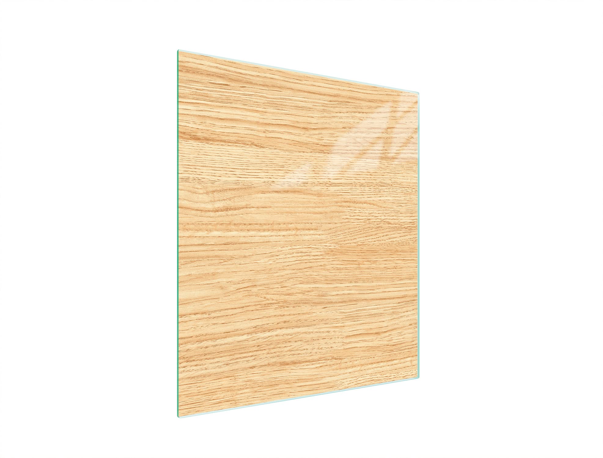 Herdabdeckplatte einteilig 45x52 cm Ceranfeld Abdeckung Glas Spritzschutz Abdeckplatte Glasplatte Herd Ceranfeldabdeckung Deko, Holz Beige