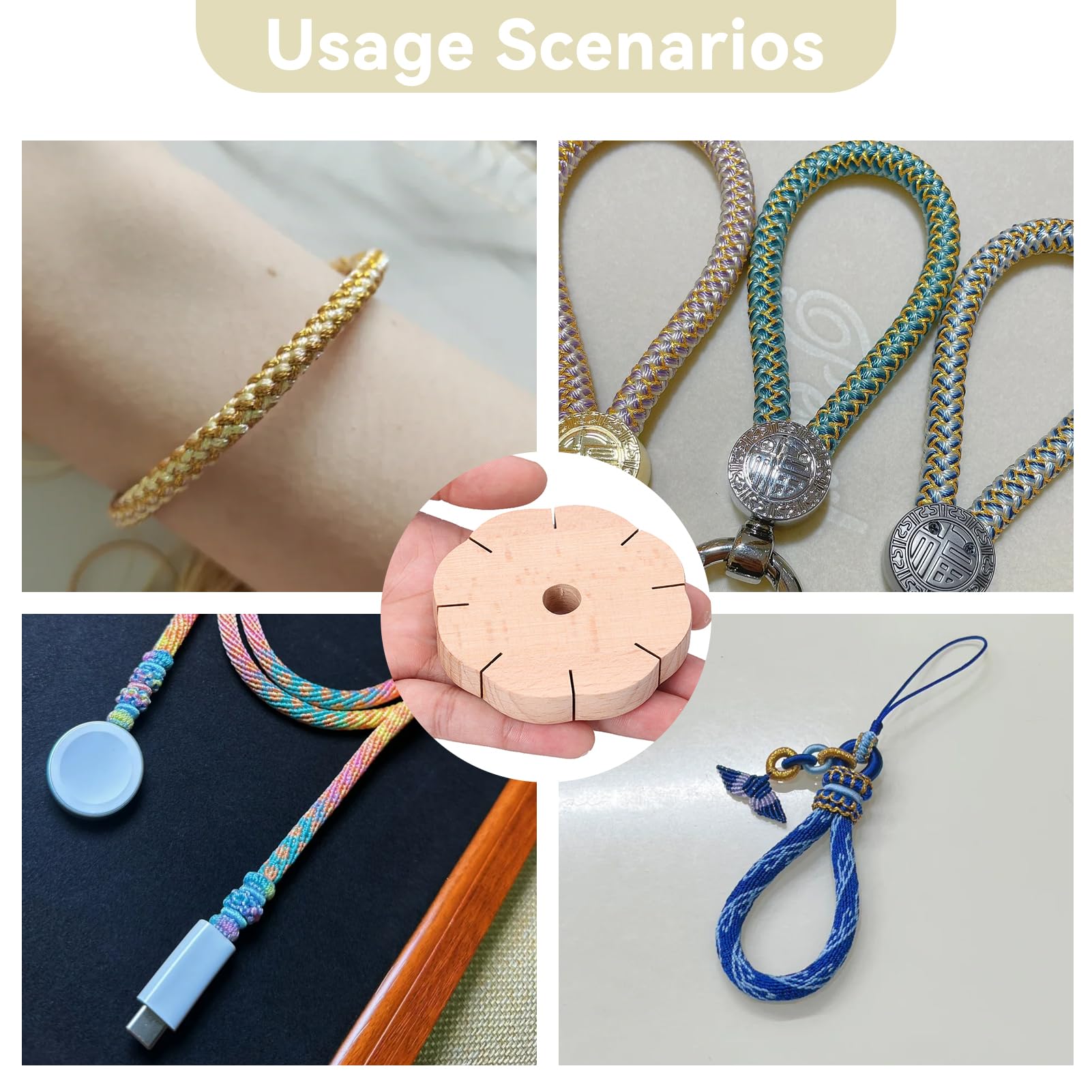 FINGERINSPIRE 12Pcs Plaque De Tressage De Bracelet Ronde