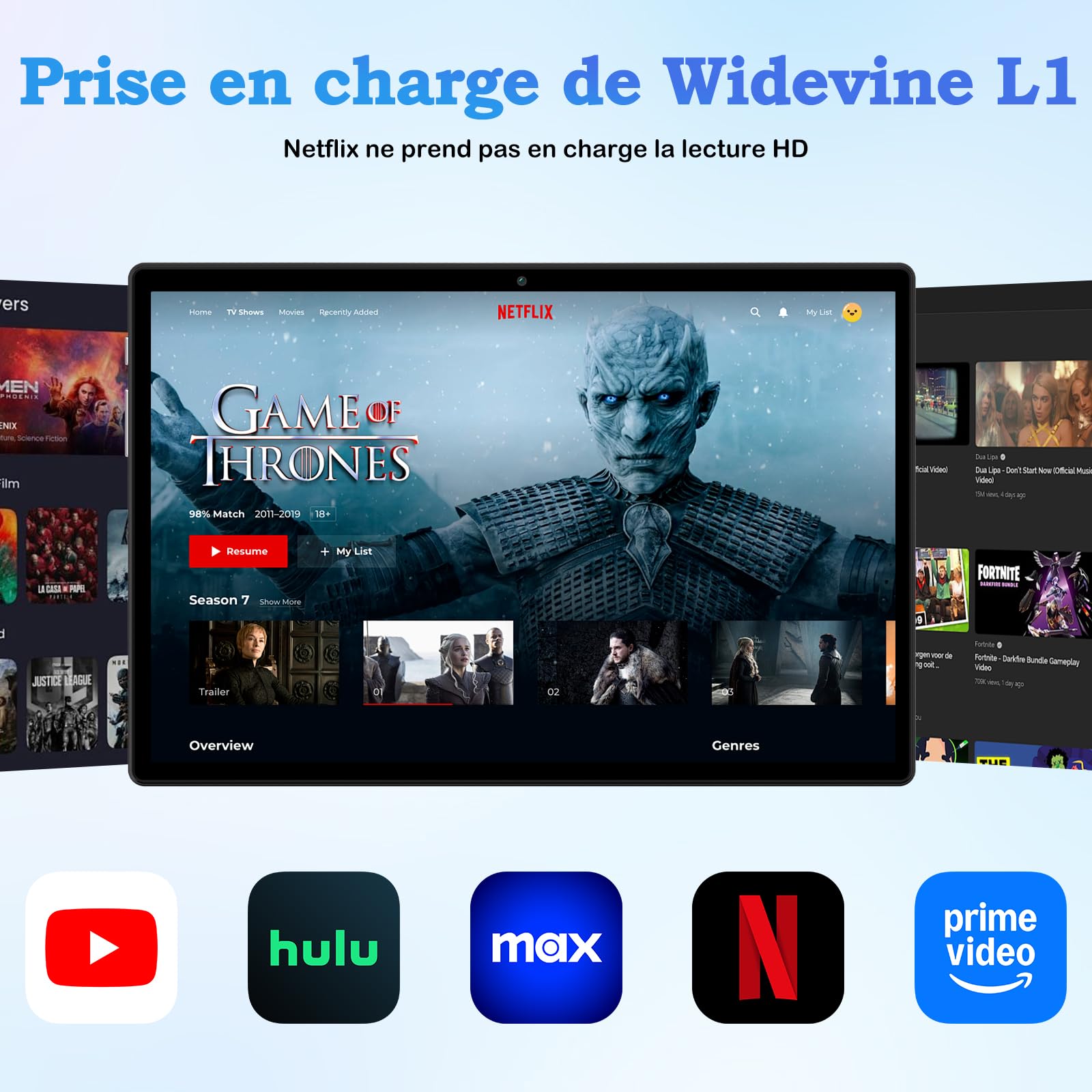 ZIOVO Tablet 10 Pollici Android 15,30GB RAM+128GB ROM(TF 1TB),5G WiFi Tablets,Octa-Core 2.0 GHz/Gemini AI/Widevine L1/8000 mAh/Bluetooth 5.0/GPS/Face ID/2 in 1 Tablet con Tastiera e Mouse-Nero