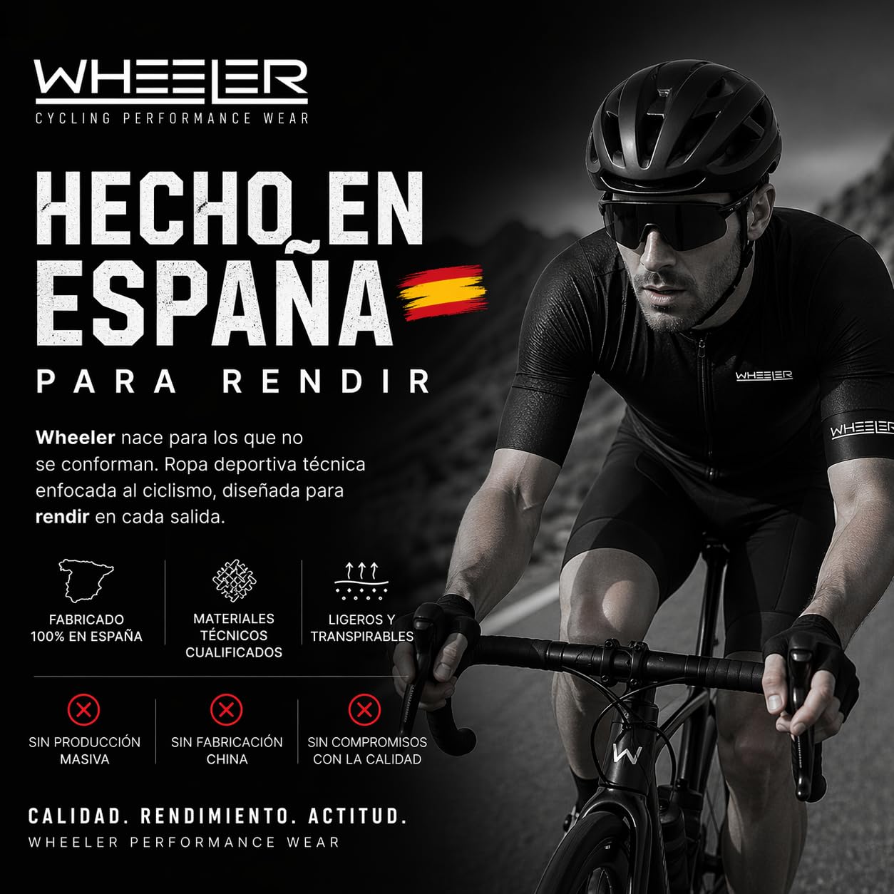 Genérico Culotte Ciclismo Fabricado 100% en España, Badana Profesional, Pantalón Corto MTB/Carretera con Badana Acolchada – Transpirable y Ajuste Pro