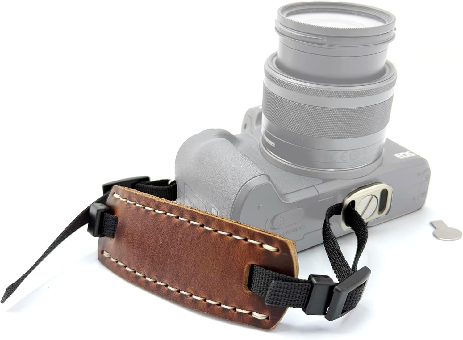 Handmade Genuine Leather Camera Hand Strap for DSLR Mirrorless - Anti-Drop Grip with Secure Bottom Mount & Adjustable Wrist Support for Canon Nikon Sony Fujifilm