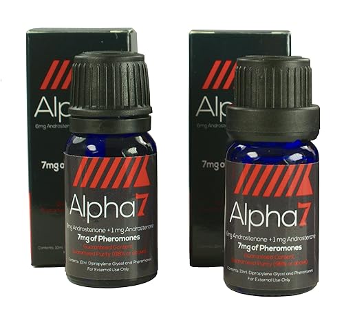 Alpha 7 Colonia de feromonas sin perfume para hombre (paquete de 2)