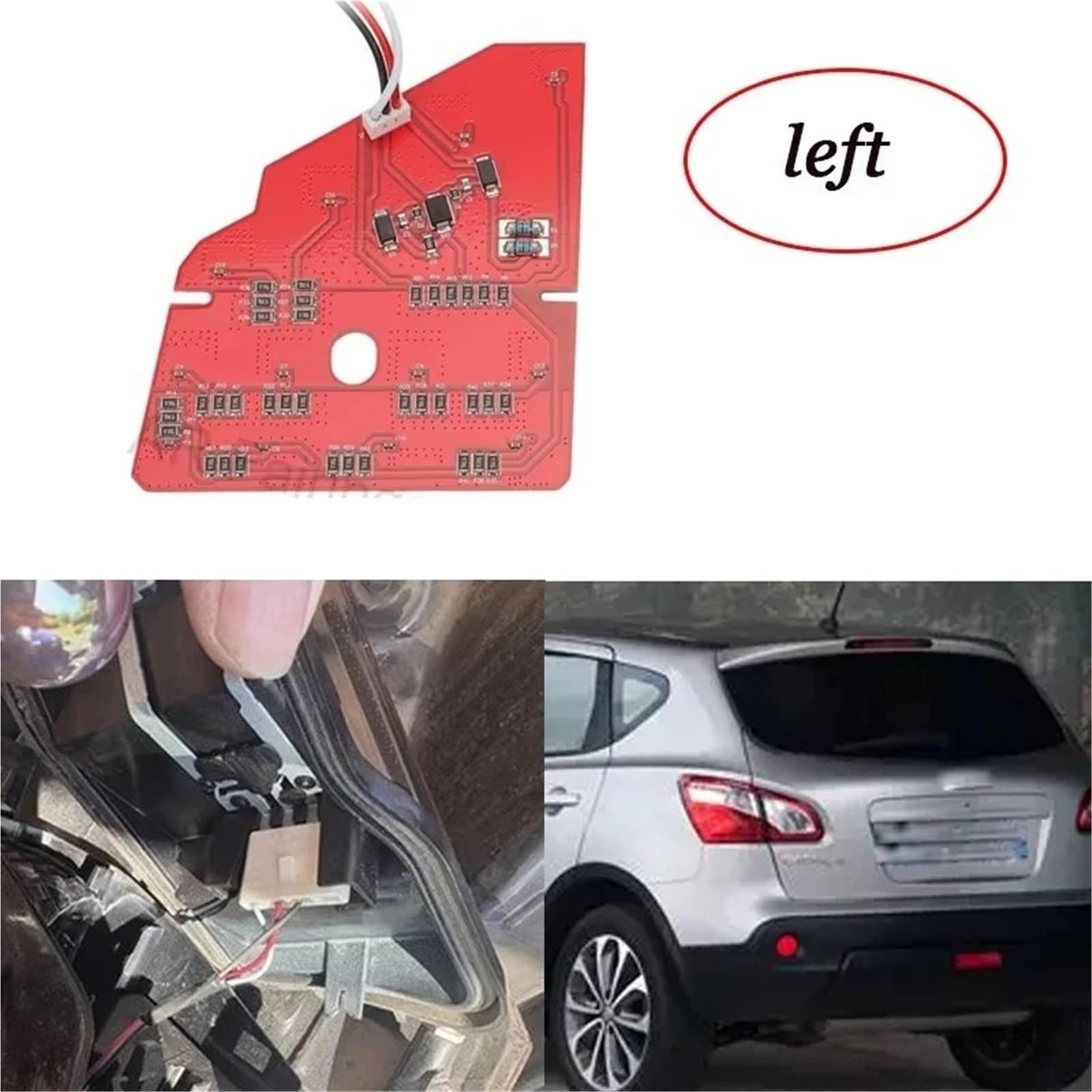Per Nissan Per Qashqai J10 + 2 2006-2014 Scheda LED Luce Freno Posteriore Lato Sinistro Portalampada Per Faro Posteriore