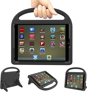 Kids Case for iPad 9.7 Inch 2018/2017/iPad Air 1/2, DJ&RPPQ iPad 6th/5th Generation Case for Kids, Lightweight Shockproof Cover with Handle Stand for iPad 9.7"(6th/5th Gen)/iPad Pro 9.7",Black