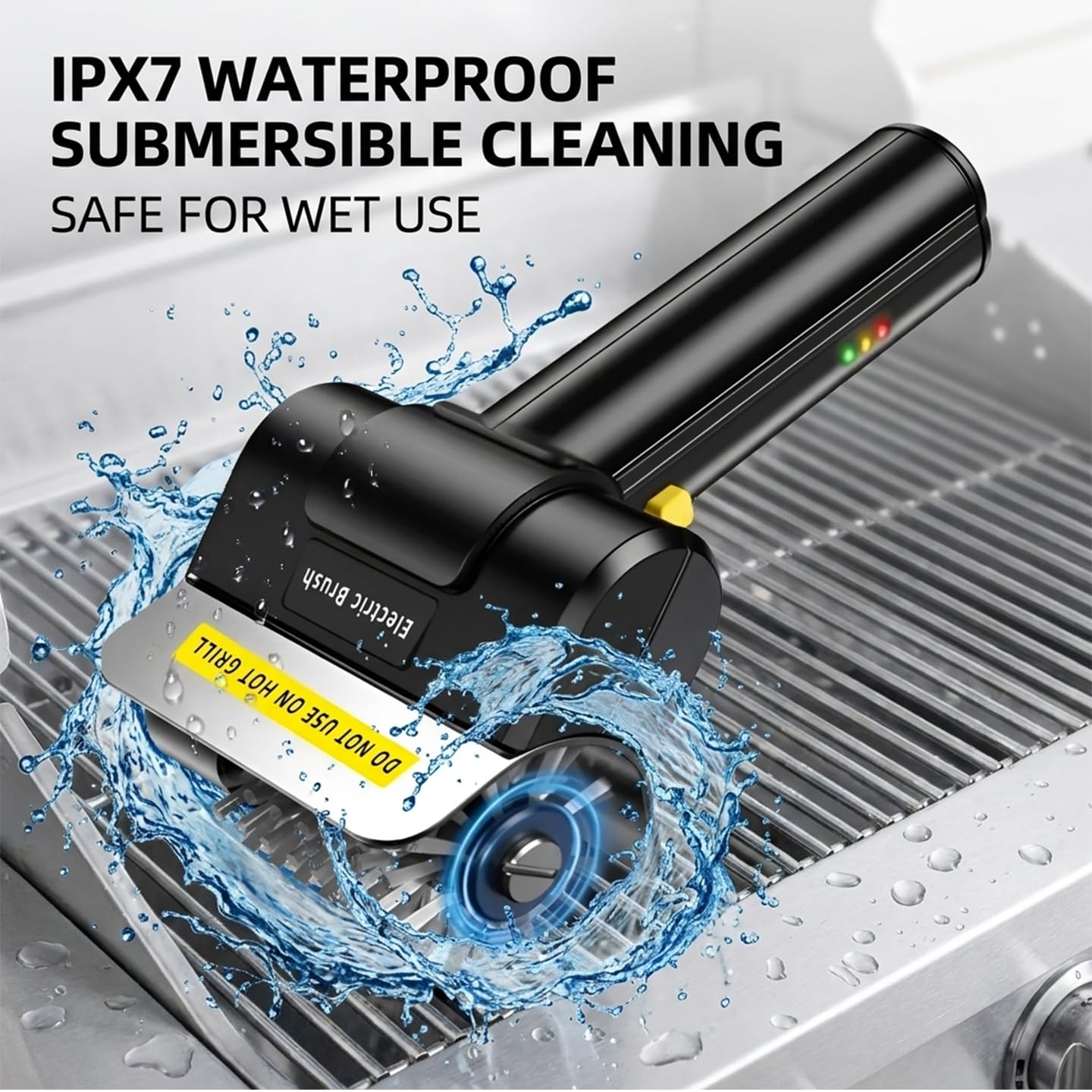 Elektrische Grillbürste,Rechargeable Grill Cleaner,wiederaufladbarer Elektrischer Grillreiniger Mit 100 Min,inklusive Ersatzbürste,Interchangeable Stainless Steel Brush Head Für Alle Grills Geeignet