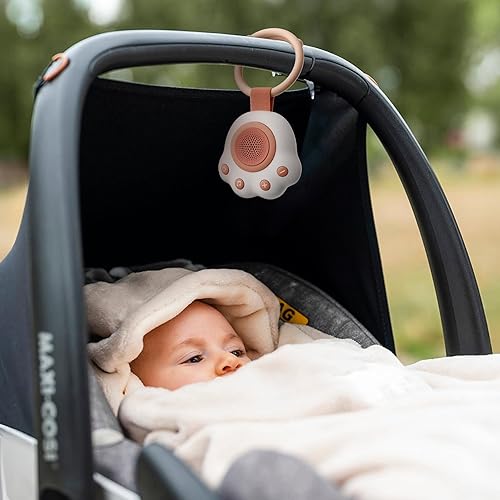 Miniatura 7 de Máquina de sonido portátil para bebés y niños | Máquina de ruido blanco con 33 sonidos relajantes para cochecito, asiento de automóvil, viajes,