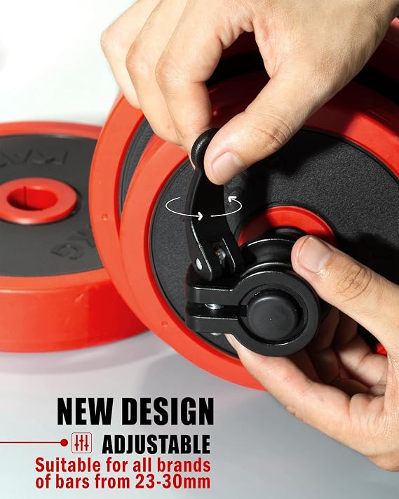 Mini Pro Halter Klipsleri 1 I Çok Boyutlu Ayarlanabilir Halter Yaka I 1 Halter Kelepçeleri IQuick Release Ağırlık Klipsleri Dambıl Bar için Kilitleme Çifti