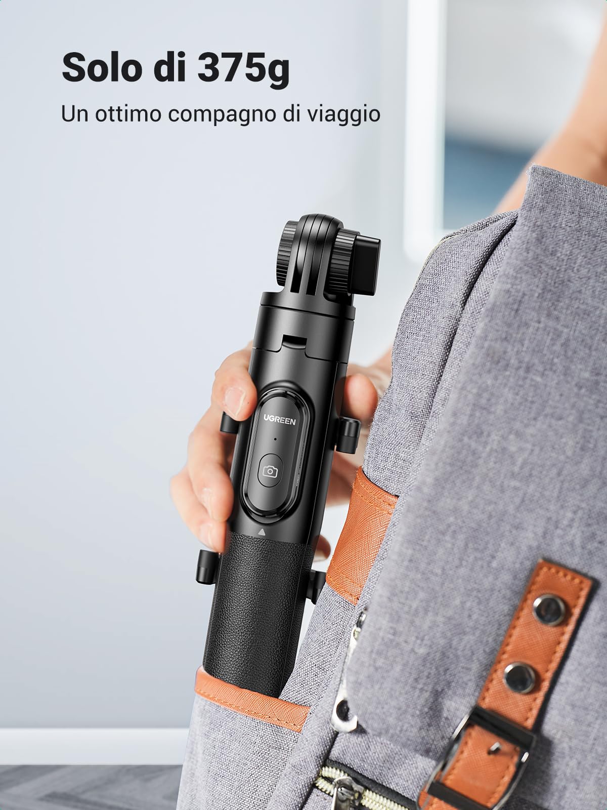 UGREEN Treppiede Selfie Bluetooth 3 in 1 treppiede selfie stick estensibile monopiede regolabile con telecomando senza fili rimovibile compatibile con iPhone 15 Plus Pro Max 14 13 telefoni Cameras