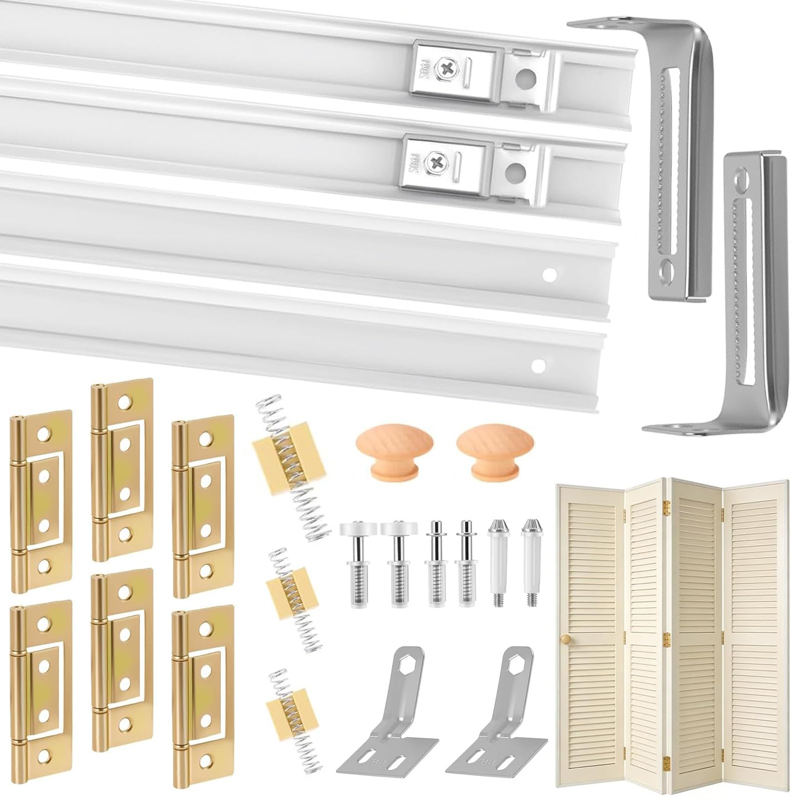 Bifold Door Track Kits 60 Inch Bi-fold Closet Door Hardware Repair Tool Kit