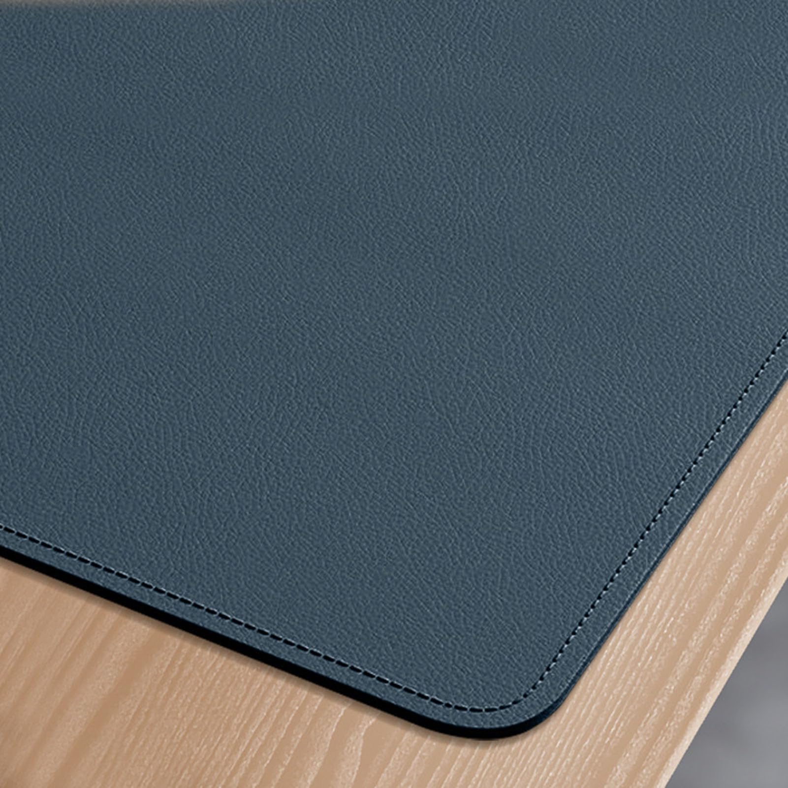 Schreibtischunterlage Aus Leder, Mauspad, Büromatte, rutschfeste Pu-unterlage, Laptop-pad, Wasserfestes Schreiben Für Büro Und Zuhause(Size:80 * 140cm/31.49" x55.11,Color:Dark Blue)