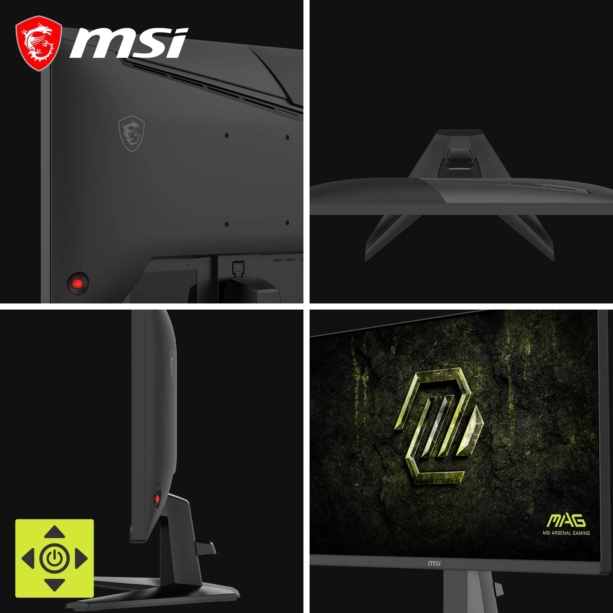 MSI 24.5インチ フルHD モニター MSI初となるスピーカー搭載、高画質ゲーミングモニター24.5インチ