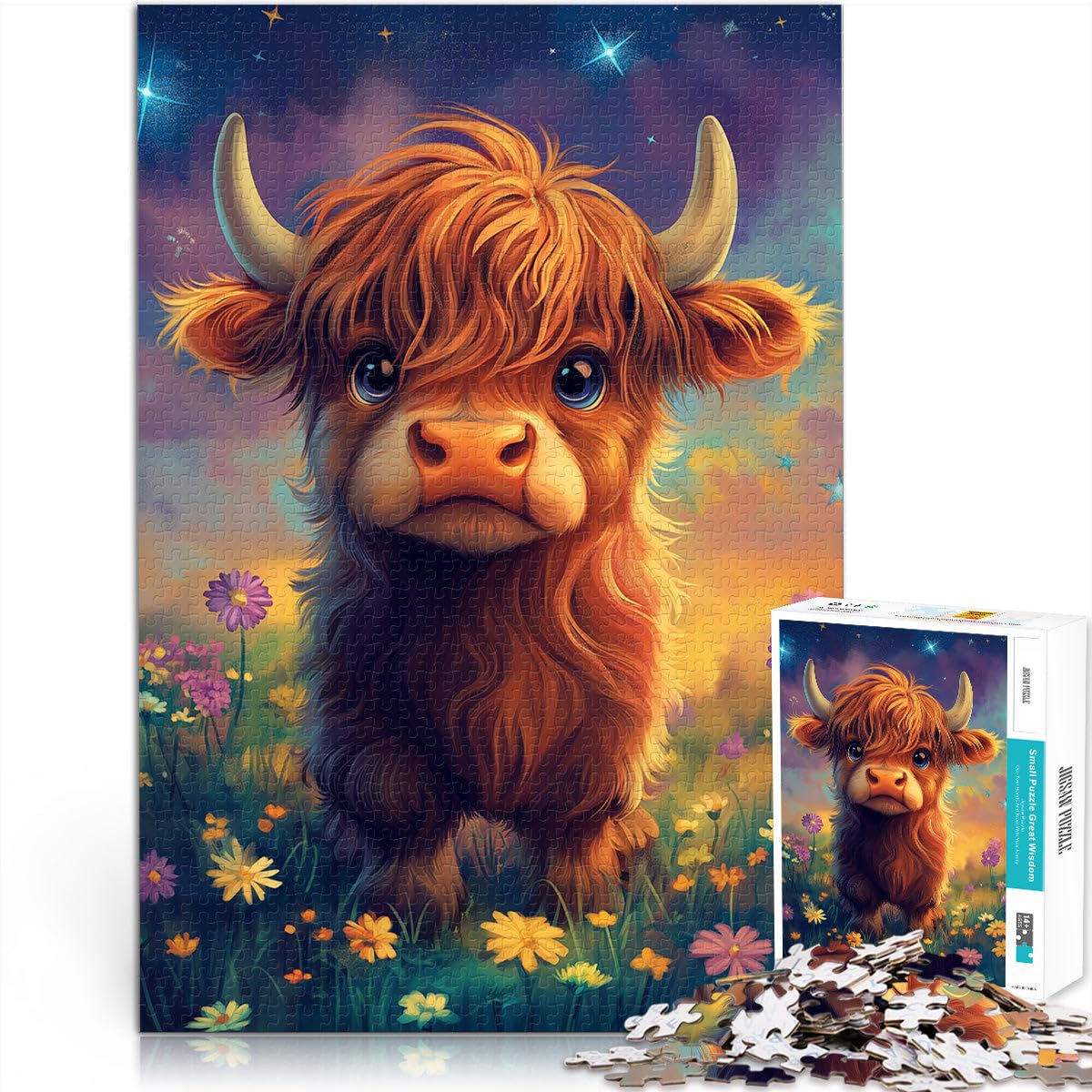 Puzzle 2000 pièces pour Adultes, Joli bébé Yak, Jeu éducatif, défi, 70x100cm, pour Adolescents de 14 Ans et Plus