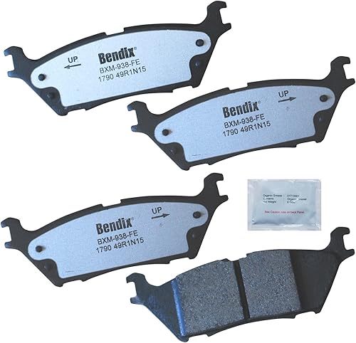 Miniatura 52 de Bendix Fleet Metlok MKD1770FM Pastillas de freno delanteras semimetálicas para Ford Expedition 2017-2010, F-150 2017-2010, Lobo 2020-2009, Lincoln