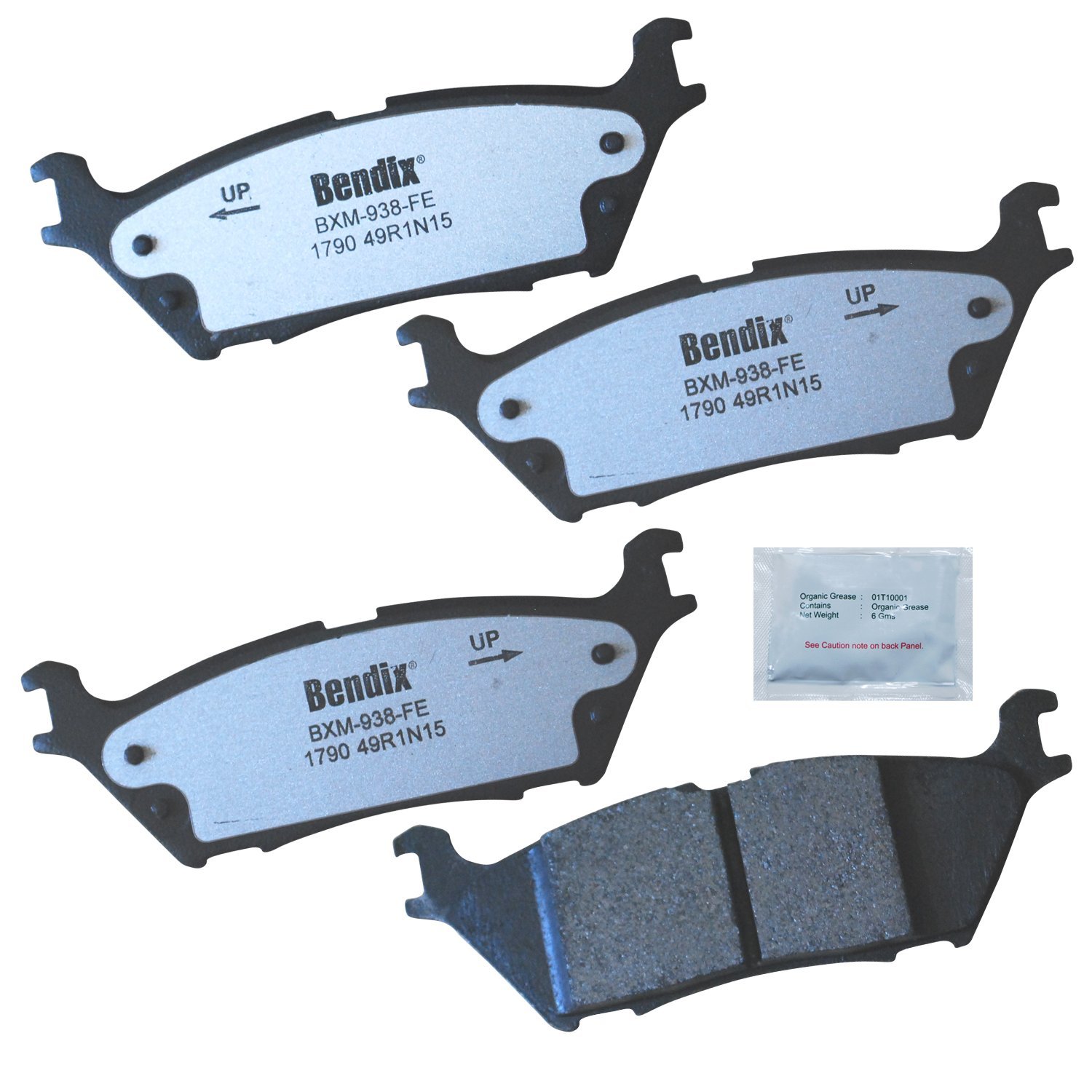Bendix Fleet Metlok MKD1790FM Semi-Metallic Rear Brake Pads for Ford Expedition 2022-2018, F-150 2020-2015, Lincoln Navigator 2022-2018