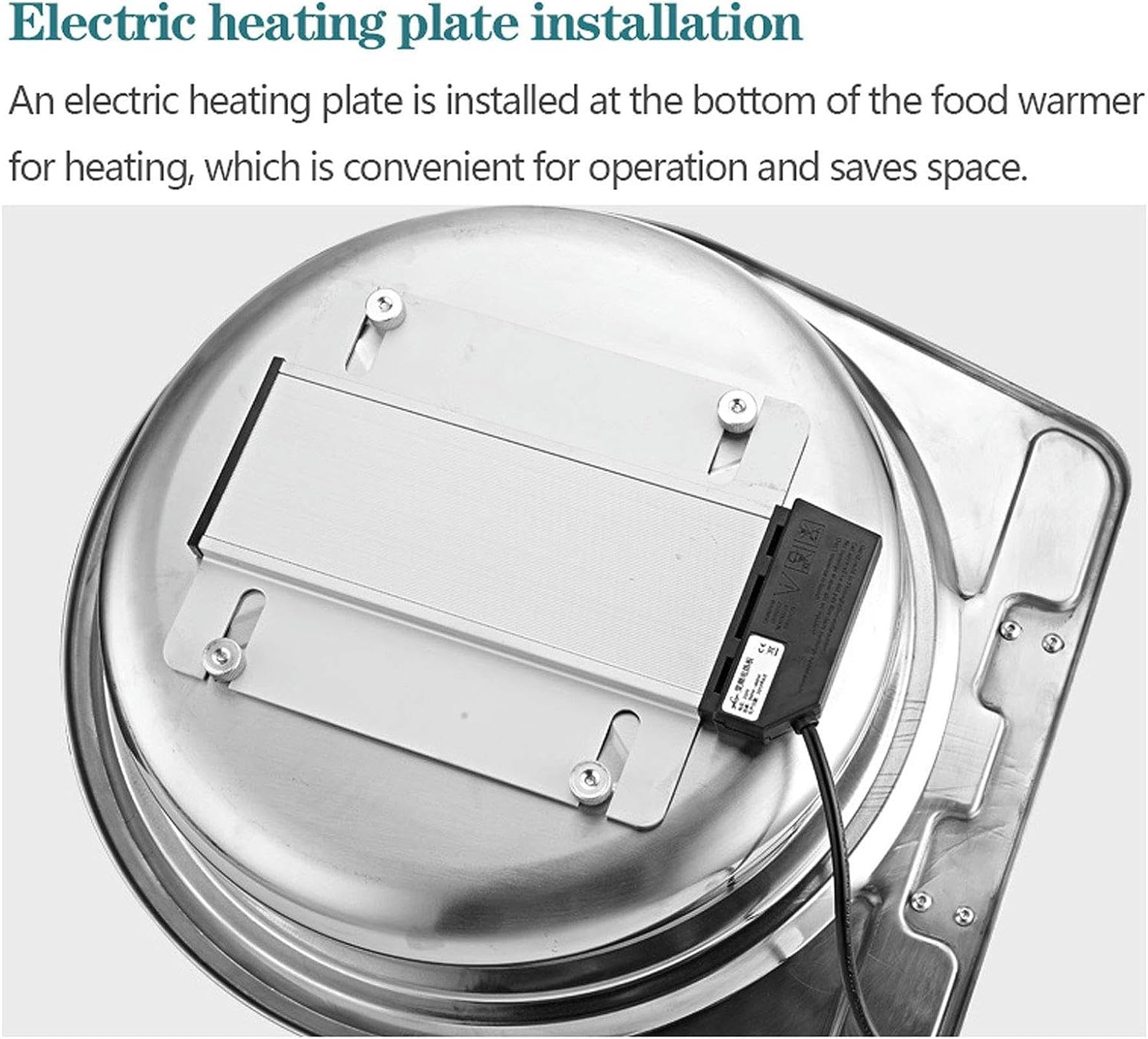 Calentador de Comida Chafing Dish Electrico para Buffet, 6L Calienta Platos Bandeja de Calentamiento para Banquetes de Fiesta en la Cocina