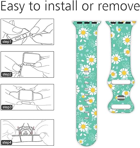 Miniatura 18 de Watch Band Compatible with Apple Watch 38mm 40mm 41mm 42mm 44mm 45mm for Women Men Sport Silicone Wristbands Strap for IWatch Series 7 6 5 4 3 2 1