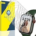 YMHML 8 Pack Screen Protector Compatible for Apple Watch 40mm SE 3 / SE 2/1 Series 6/5 / 4, [Upgrade Flexible Film] Soft HD Clear Anti-Scratch Film for iWatch Accessories