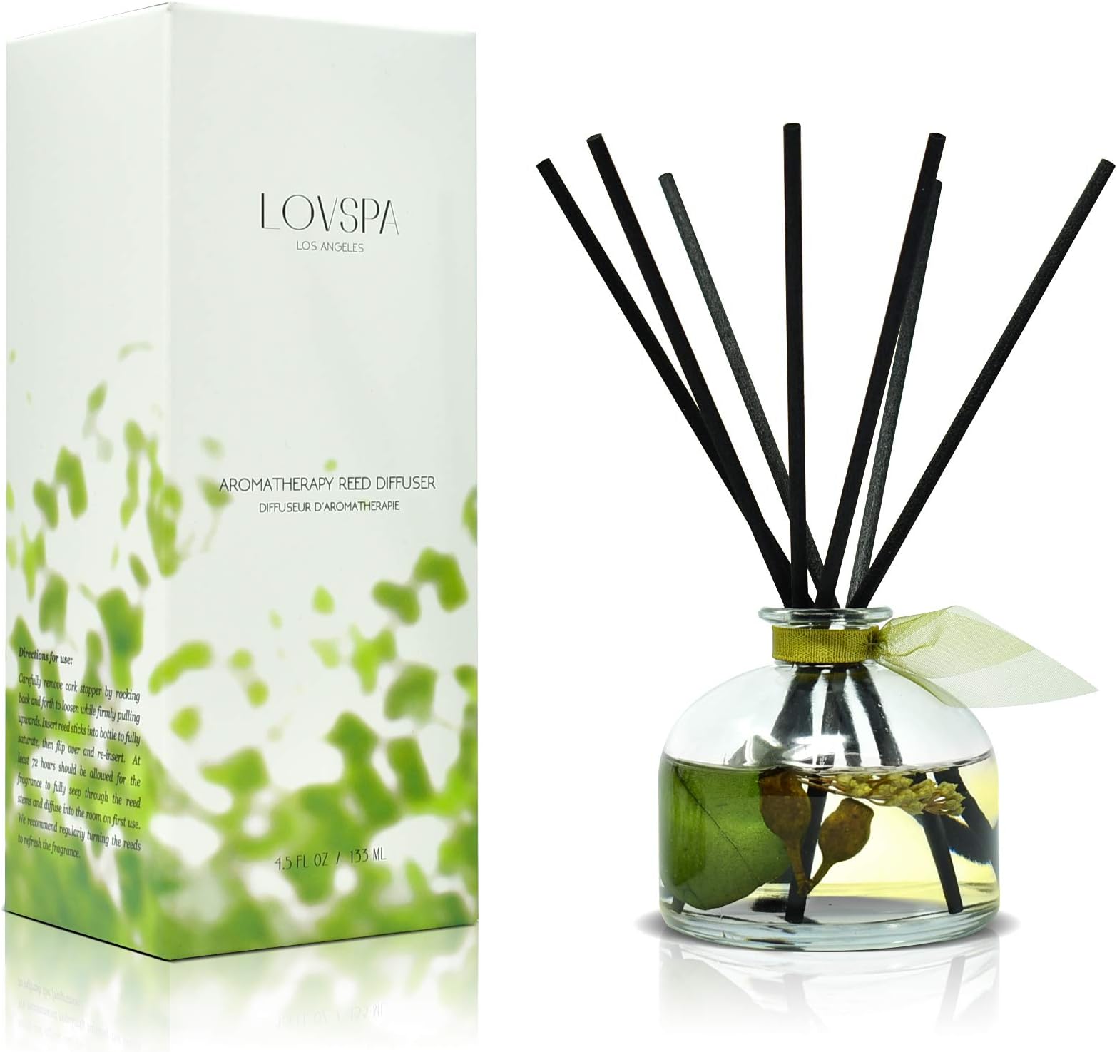 Eucalyptus Reed Diffuser Set for Home, Revive Fresh Eucalyptus, Sage, Citrus & Mint Scent Diffuser with Sticks for Bathroom Shelf Decor Accessories, Top Aromatherapy Gift for Women