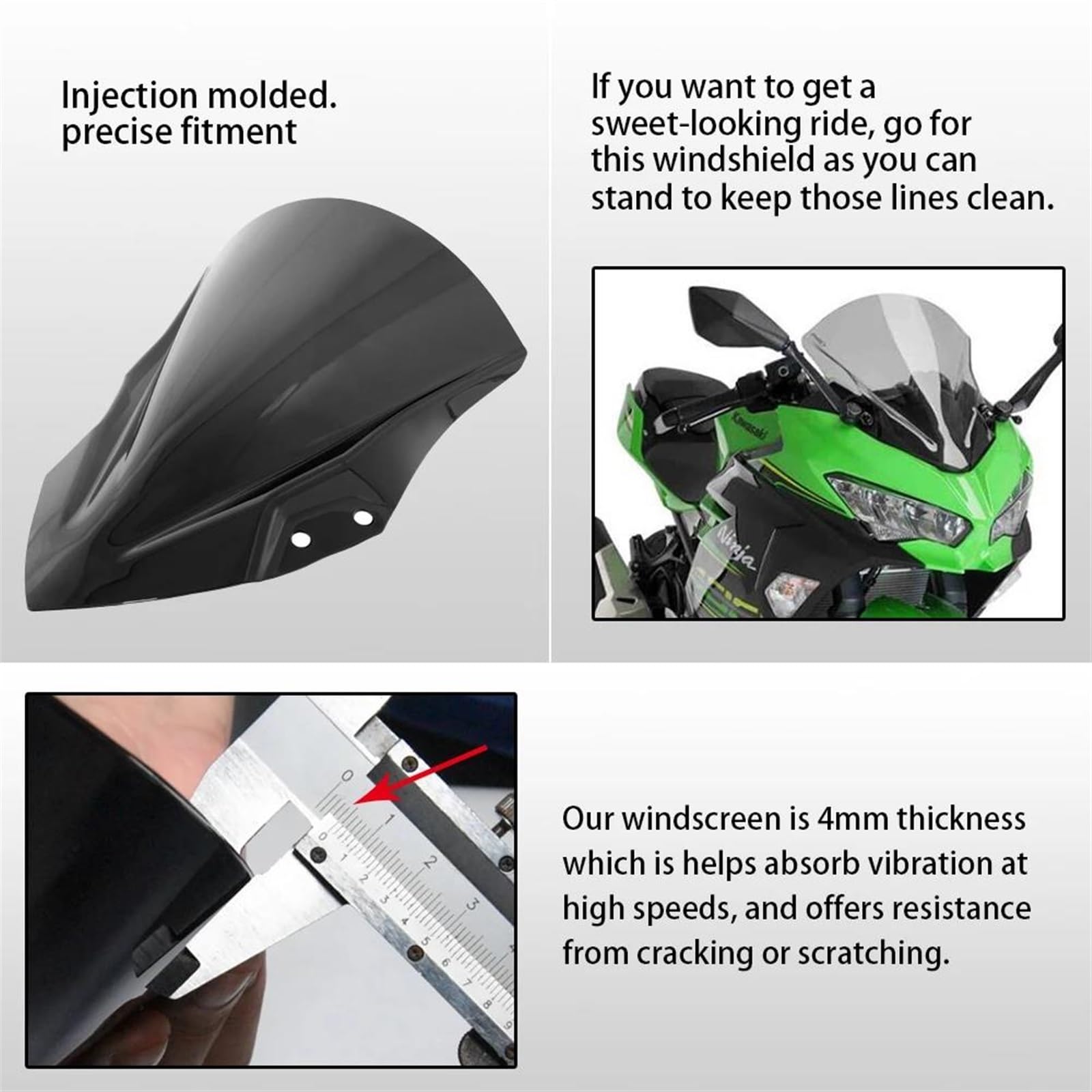 Windscherm Voor Ninja 650 Voor EX650 Voor ER-6F Voor ER6F 2020 Windscherm Voor Ninja 650 Voor EX650 Voor ER-6F Voor ER6F 2020