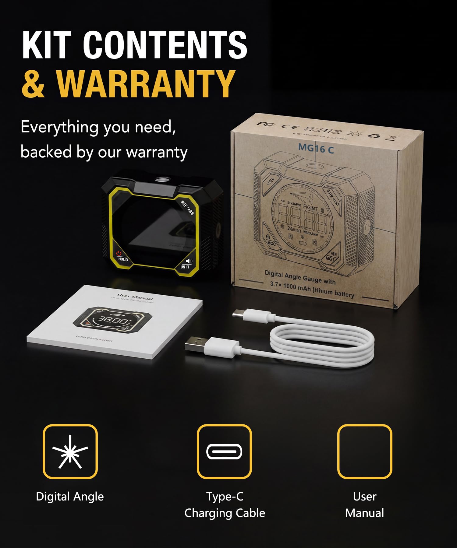 Digital Angle Finder - Level, Incline, Position -7 Digital Angle Finder - Level, Incline, Position -7