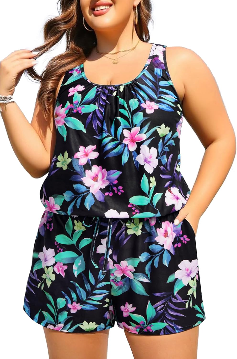 Tempt Me Romper One Piece Swimsuits with Short - Women Boyleg with Pockets Modest Bathing Suit 2025 Swimwear