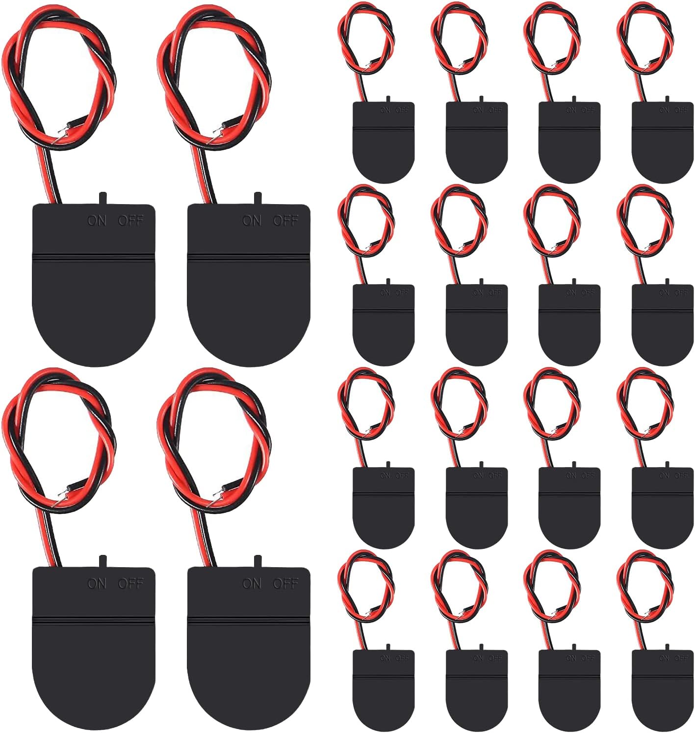 MELIFE 20pcs CR2032 Battery Holder, CR2032 Battery Holder with Switch, Coin Cell
