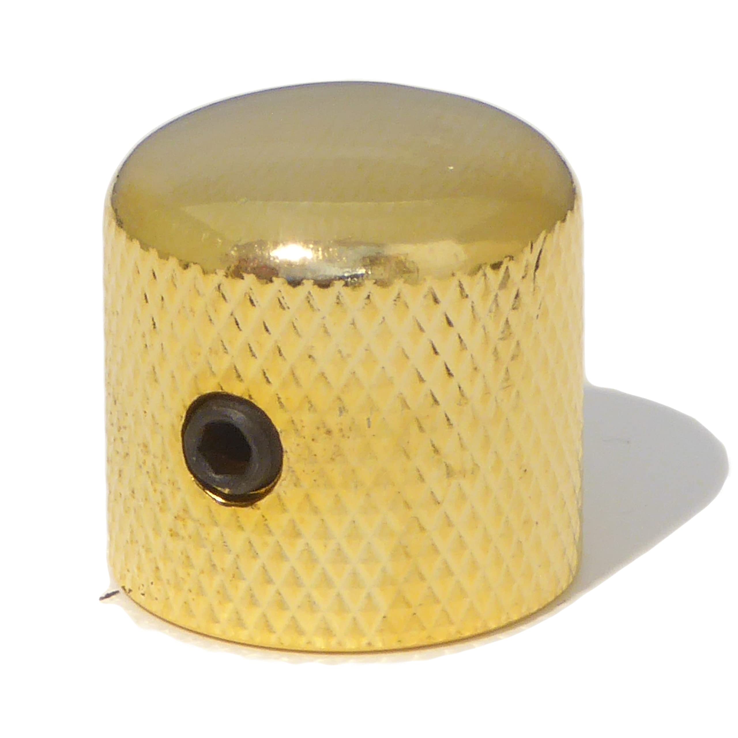 Pair of Gold Solid Steel Knurled Guitar Knobs with Screw Fixing - Precision Control for Electric Guitars FREE Wrench - Image 4