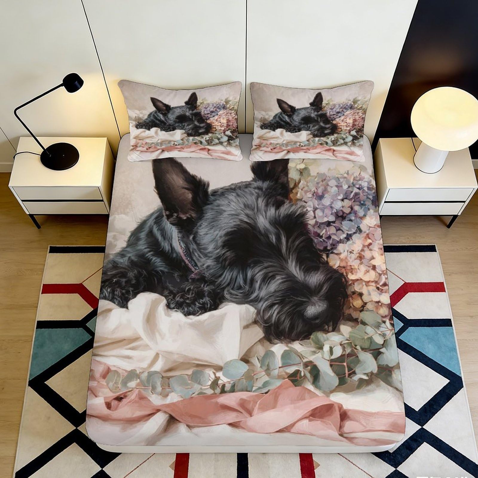 3D Printed Wild Gorilla Fitted Sheet Microfiber Deep Pocket Bedroom Bedding Elastic Hem Gorilla Mattress Fitted Cover Washable Non-Slip 180x200x25cm