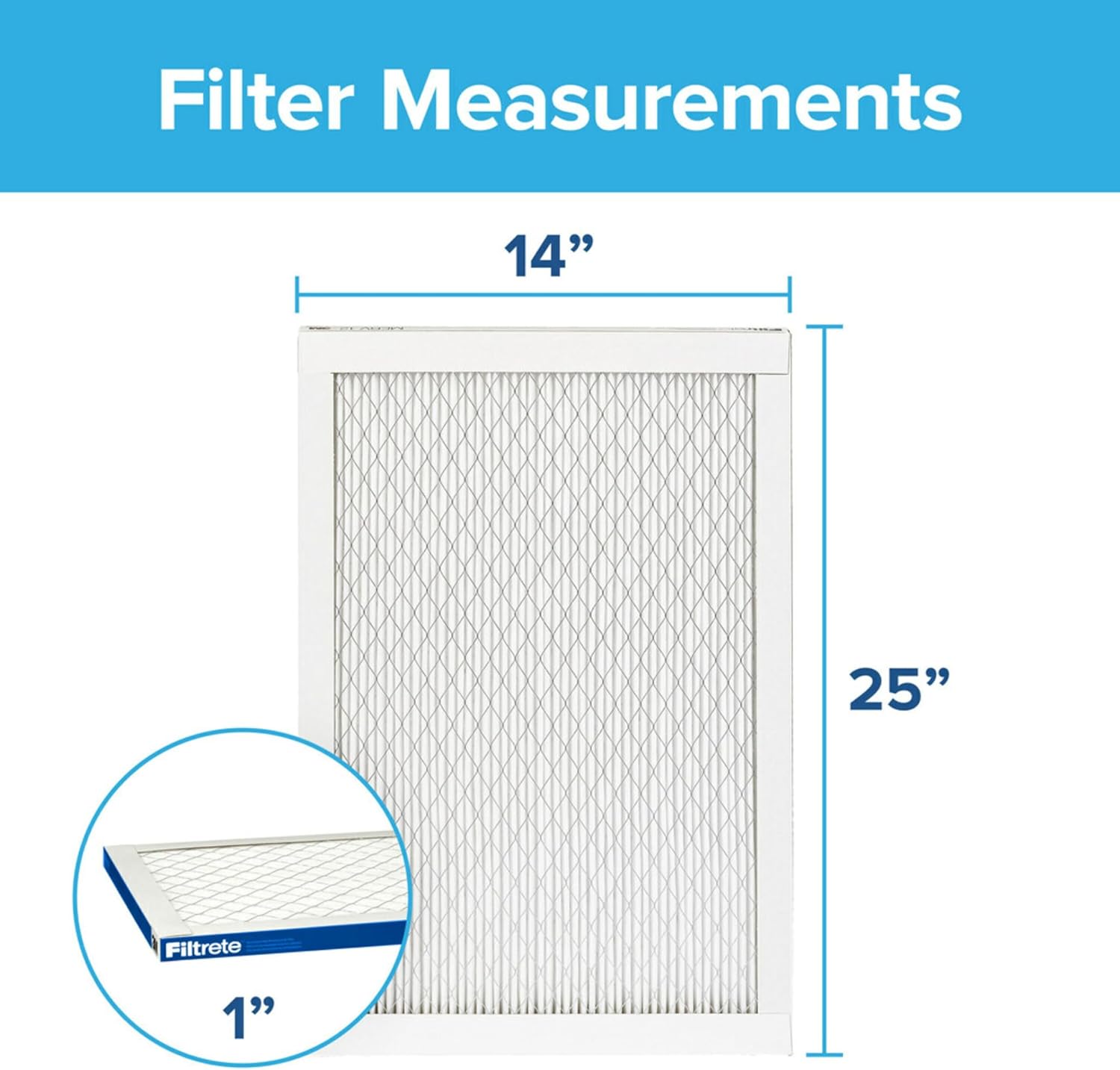 Filtrete 14x25x1 AC Furnace Air Filter, MERV 13, MPR 2200, Elite Allergen, Bacteria & Virus Filter, 3-Month Pleated 1-Inch Electrostatic Air Cleaning Filter, 6-Pack (Actual Size 13.81x24.81x0.78 in)