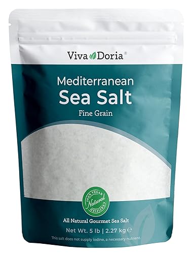 Viva Doria Sal marina mediterránea, grano fino, 5 lb