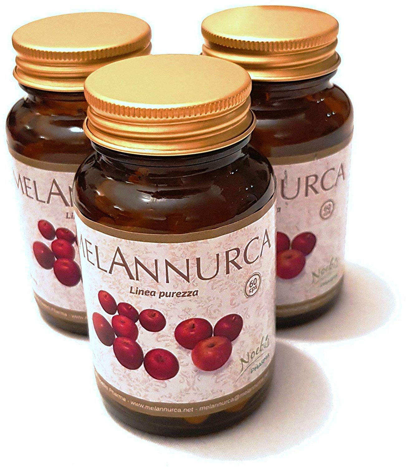 MELANNURCA - 60 CAPSULE - LA MELA DEL CUORE - con vero estratto di mela Annurca alleata della salute dei capelli | genuino naturale 100% alta qualità (Confezione da 3)