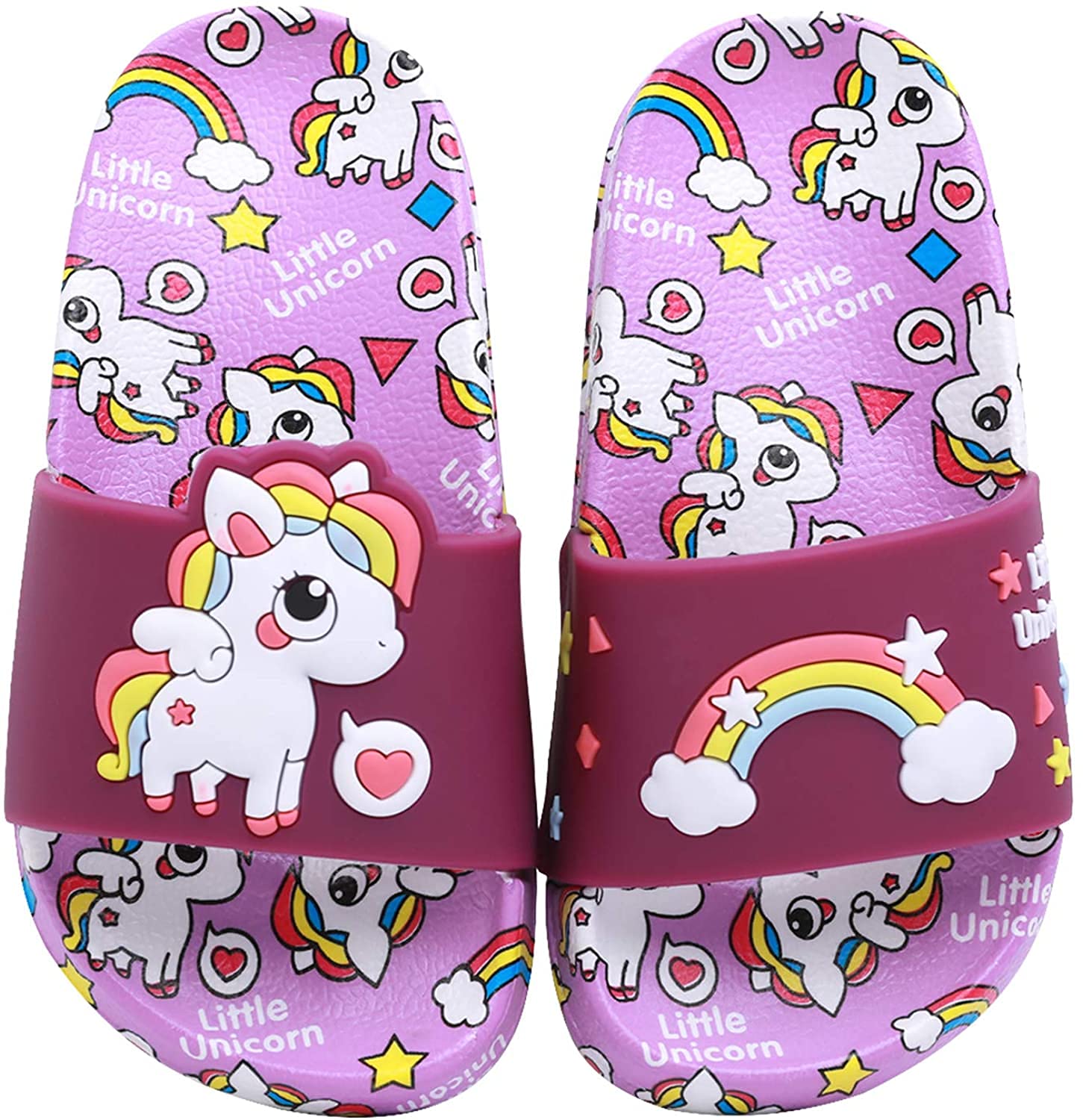 Chanclas para Niñas Sandalias de Baño Antideslizantes Unicornio