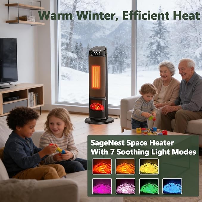 Calefactor Eléctrico Portátil Cerámico PTC 1500W miniatura 5