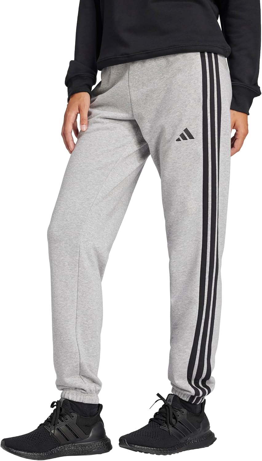 Adidas Womens Essentials 3-Stripes French Terry Cuffed Pants - Image 2