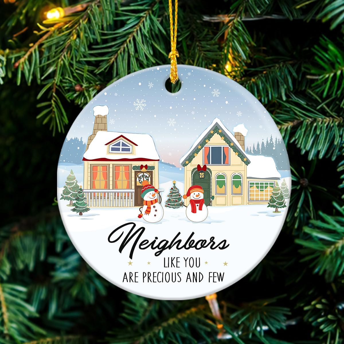 Neighbor Christmas Ornament 2025, Meaningful Thank You Gifts for Good Neighbors Friends, Birthday, Friendship Gifts for Women, Neighbors Like You Ornament for Christmas Decoration - Image 7