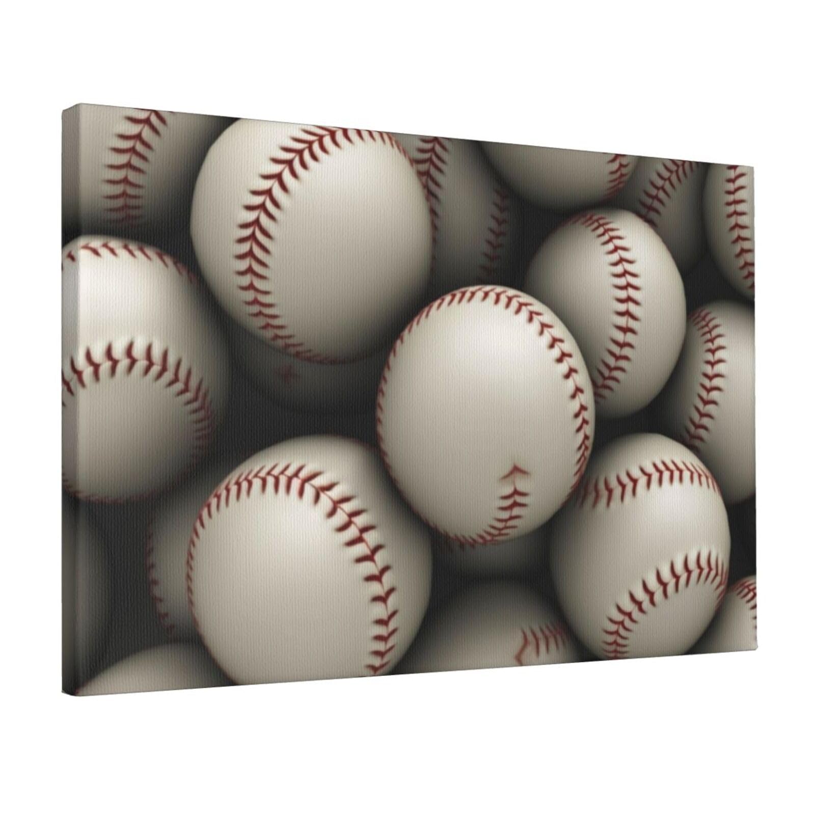 Impression sur toile de baseball moderne 30x45cm prête à accrocher - 8