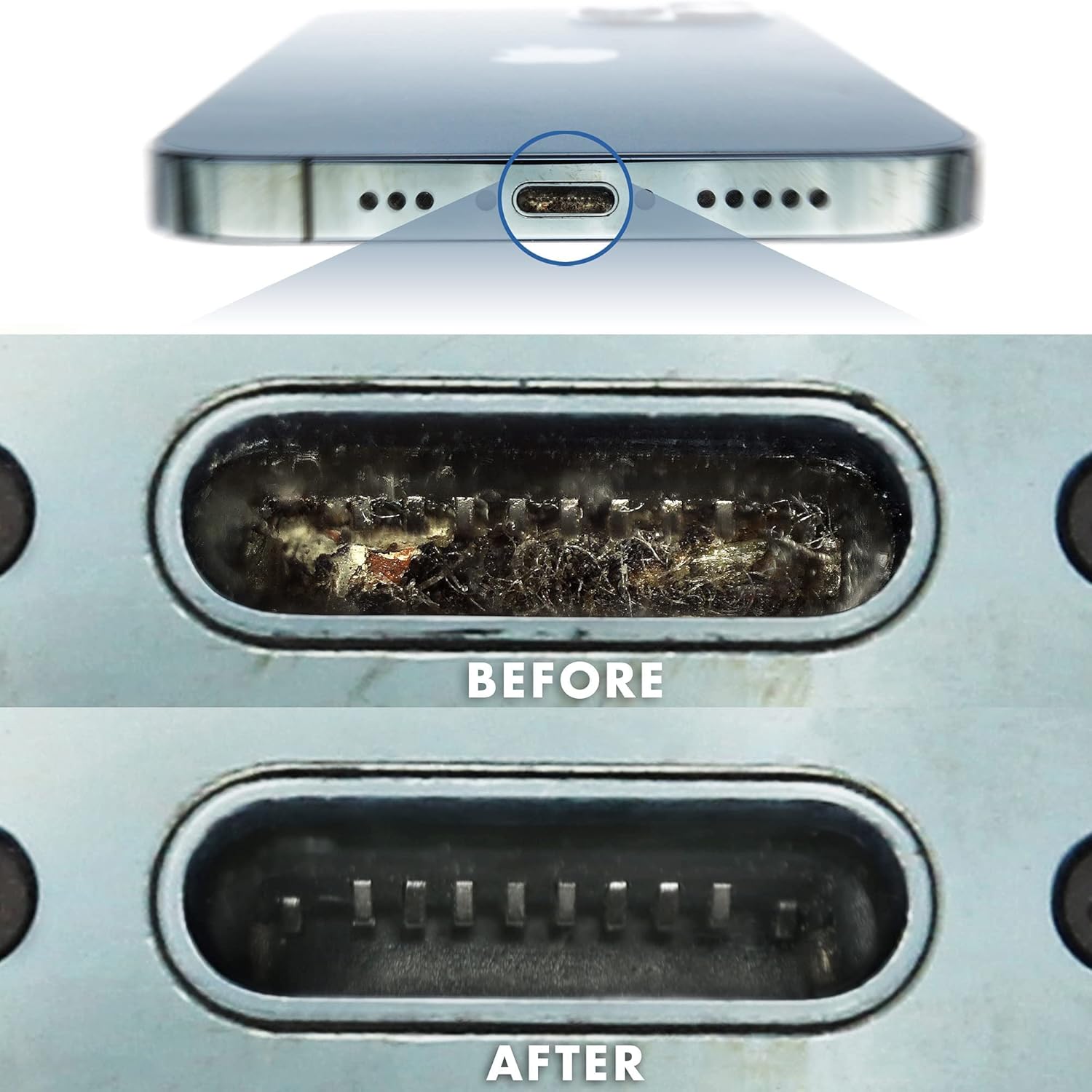 PurePort Multi-Tool Kit, Clean & Repair iPhone and iPad Ports, Cables and Connectors - Remove Lint, Dust, Dirt Safely and Easily - Fix Unreliable Charging and Bad Connections : Cell Phones & Accessories