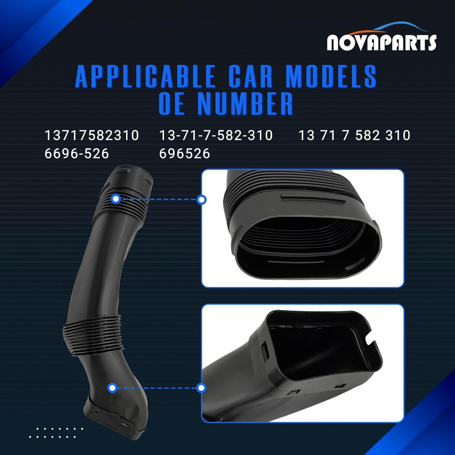 Engine Air Intake Hose Tube 13717582310 for BMW 535i 640i 740i 740Li 740Li xDrive F01 F02 F06 F07 F10 F12 F13 Air Filter Hose Pipe