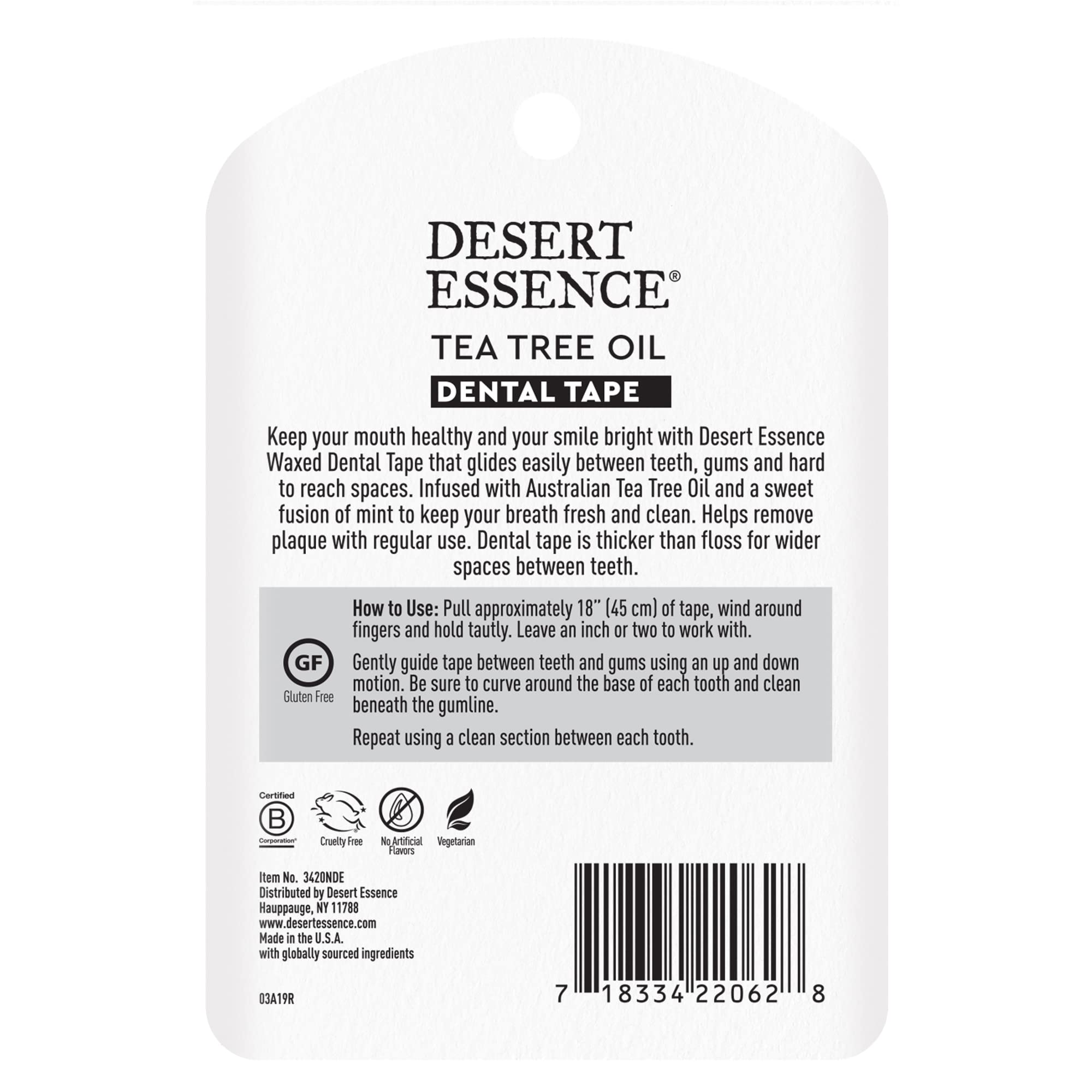 Desert Essence : Huile Arbre à thé Ruban dentaire, 30 m (lote de 12)