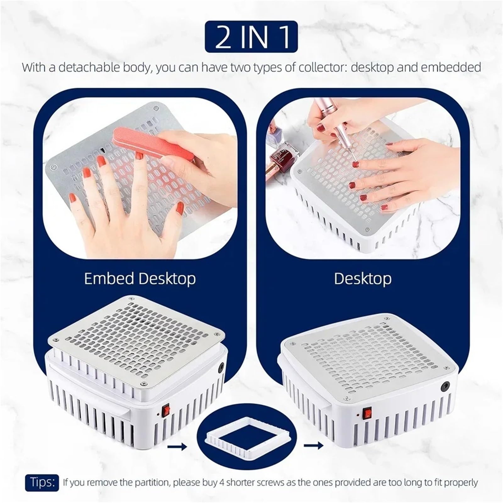 Aspirateur Ongle, Aspirateur Manucure Aspirateur à Ongles Professionnel avec Filtre intégré for Bureau et manucure(1 Plug (220-240V))