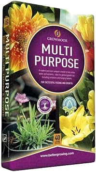 Multi Purpose Plant Care Gardening Compost Potting Soil Growing Flower Help Retain Water Growmoor 40L 1