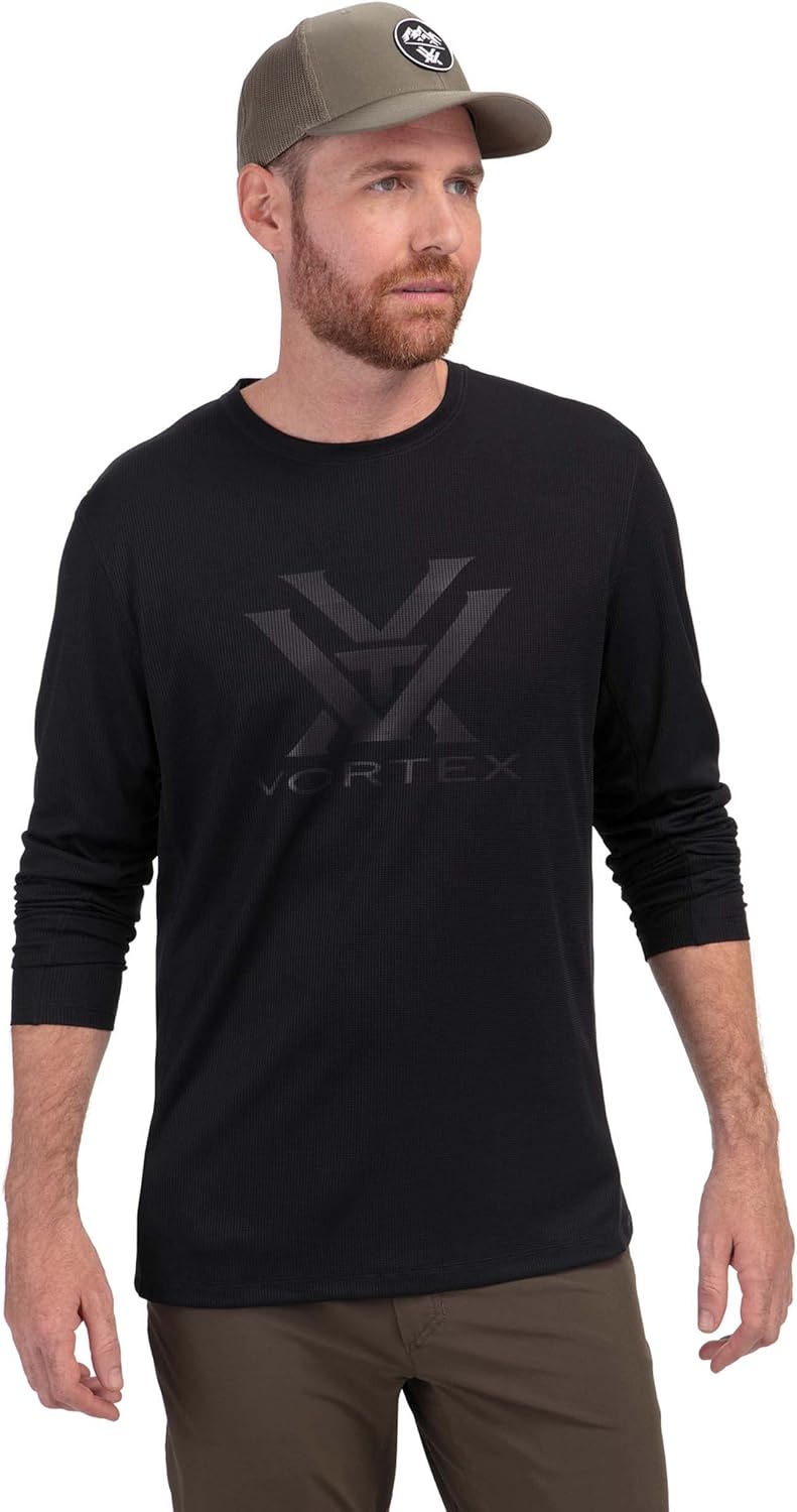 Vortex Men's Core Logo Performance Grid Long Sleeve Shirts - Image 5