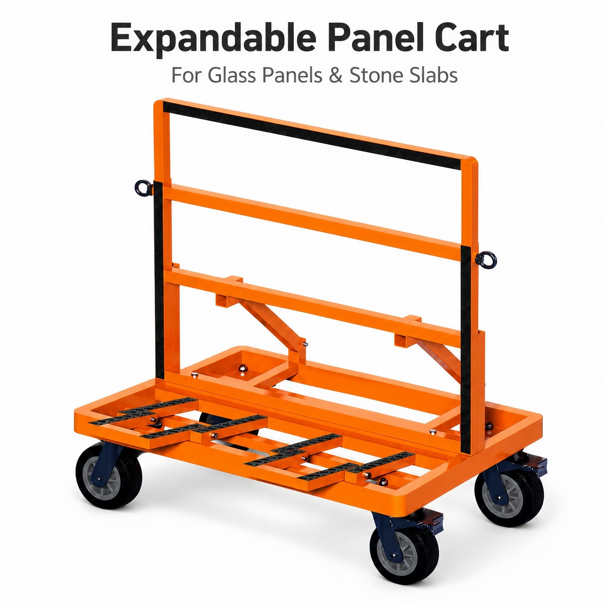 Erweiterbarer Paneelwagen Mit Seitlich Klappbarer Erweiterung Auf Rädern | Verstellbarer Ständerrahmen For Glasscheiben Und Steinplatten(8 inches,400kg/880lb)