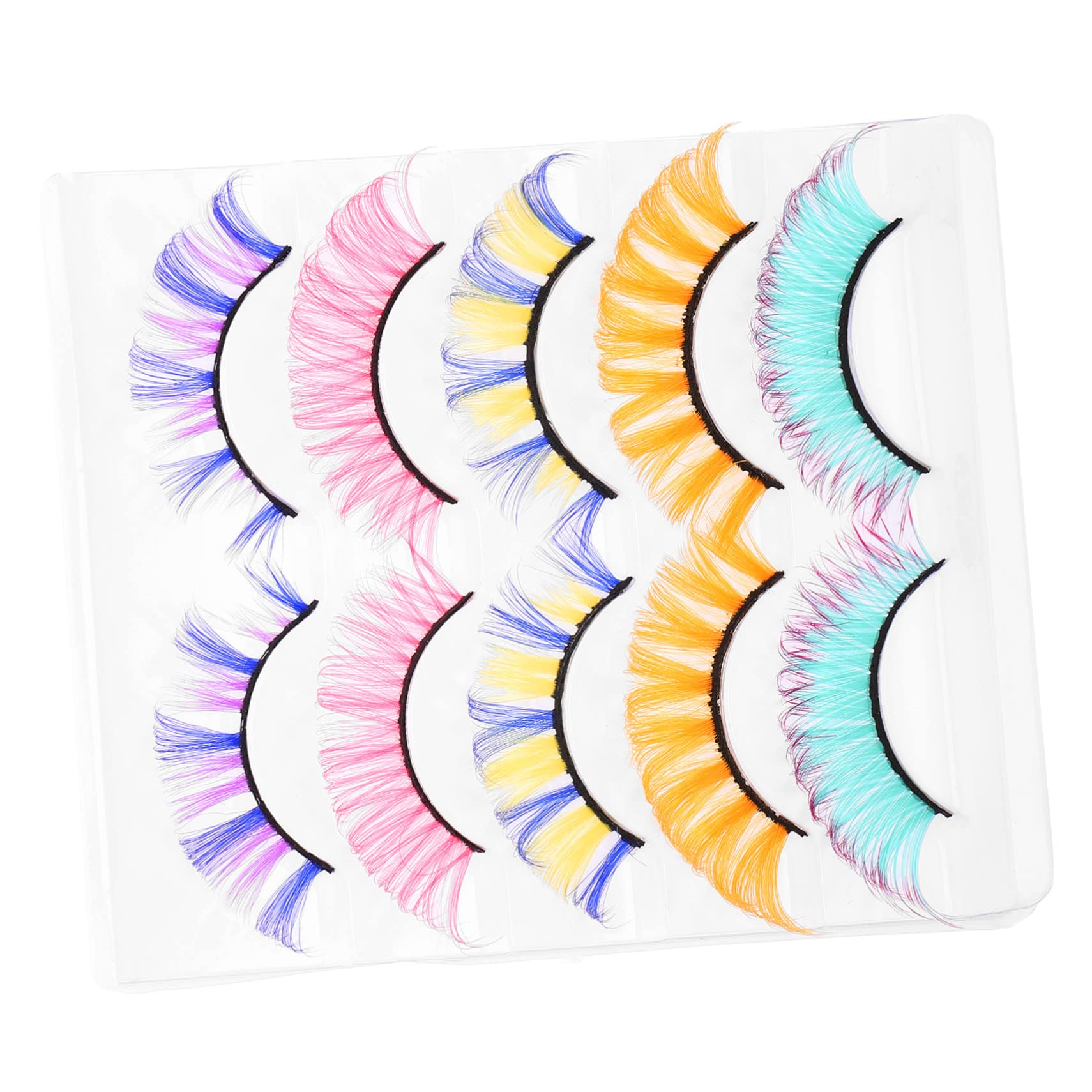 FRCOLOR 4 Set Di Extension Per Ciglia Da Donna Kit Di Ciglia Finte Naturali Strumenti Per Il Trucco Ricci E Soffici Per Occasioni Speciali 5 Paia*4