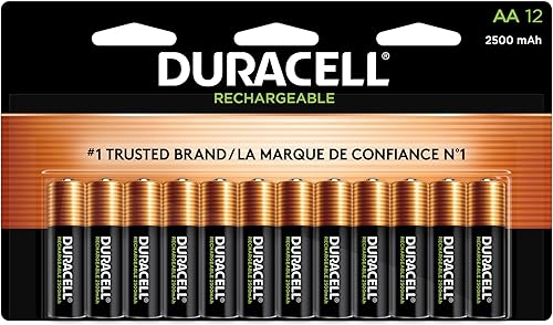 Duracell Baterías AA recargables, doble A para una potencia duradera, batería precargada multiusos para dispositivos domésticos y comerciales, 12