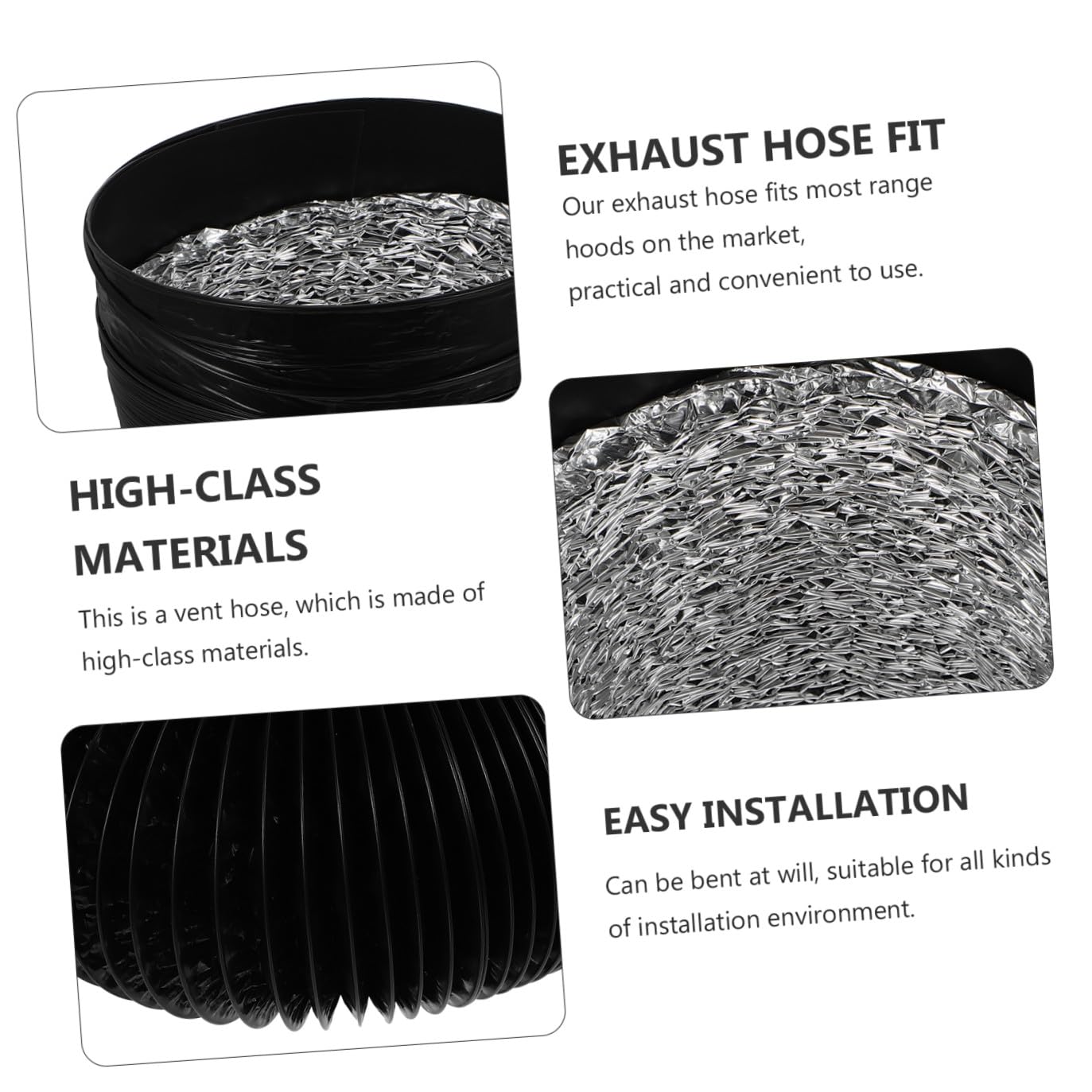 SOLUSTRE 1pezzi Tubo Flessibile Alluminio Per Ventilazione Duttile e Estensibile Compatibile Con Modelli Di Condizionatori e Aspiratori Per Uso Domestico e Ufficio