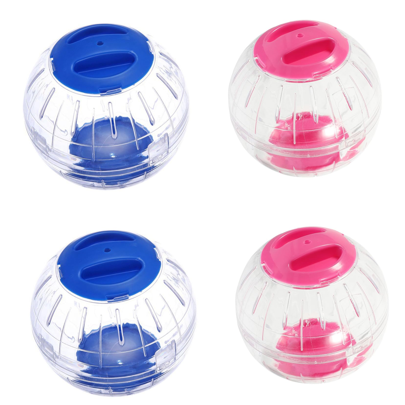 4 Piezas Pelotas de Ejercicio para Mascotas Transparentes con Ventilación Diseño Antiescape para Hámsters Jerbos y Pequeños Roedores Ruedas Seguras y Portátiles para Actividad
