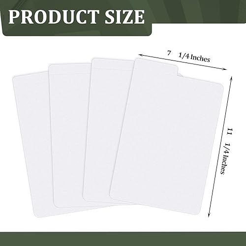 Miniatura 3 de Henoyso 50 separadores de cómics con pestaña con pestañas, separador de tarjetas blanco esmerilado, separadores de plástico para cajas de